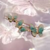 Handmade Craft Nacre 3 small butterfly hair clip - Image 3